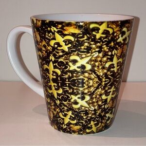 Fleur de Lis Black Gold New Orleans Mug Limited Edition Collectible Cup